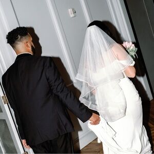 Mid Length Two Tier Bridal Veil